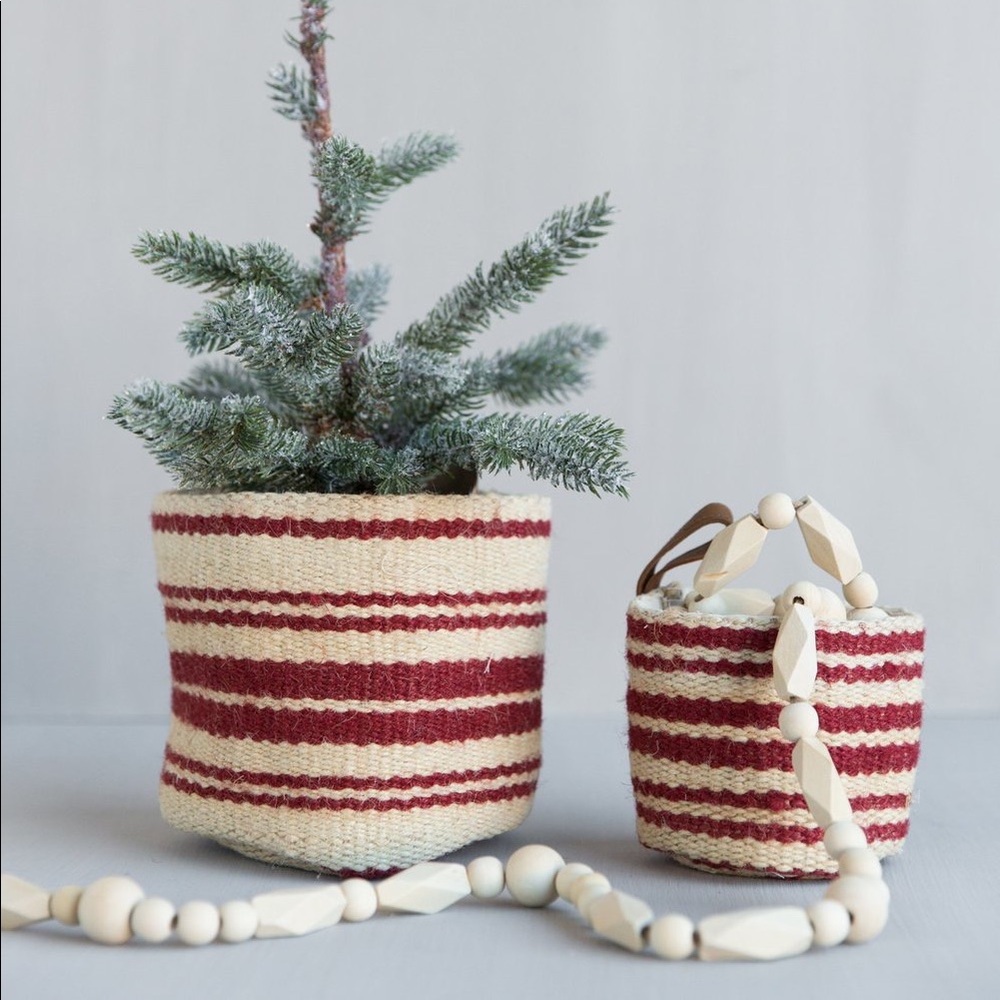 McGee and Co. Red Jute Baskets (Set of 2)